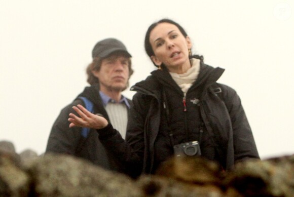 Mick Jagger et L'Wren Scott au Pérou, le 14 octobre 2011.