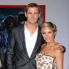 Chris Hemsworth et Elsa Pataky lors de la présentation du film Iron Man 3 à Los Angeles le 24 avril 2013