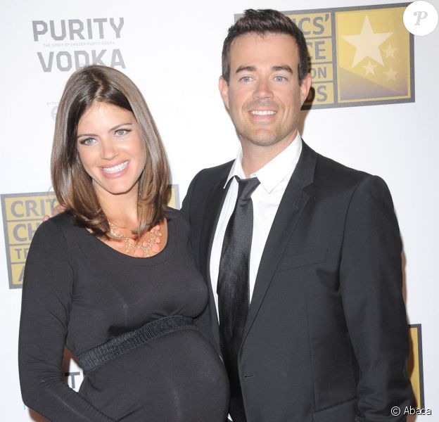 Carson Daly et Siri Pinter, alors enceinte de son deuxième enfant, aux Critics Choice Awards au Beverly Hilton, Beverly Hills, Los Angeles, le 18 juin 2012.