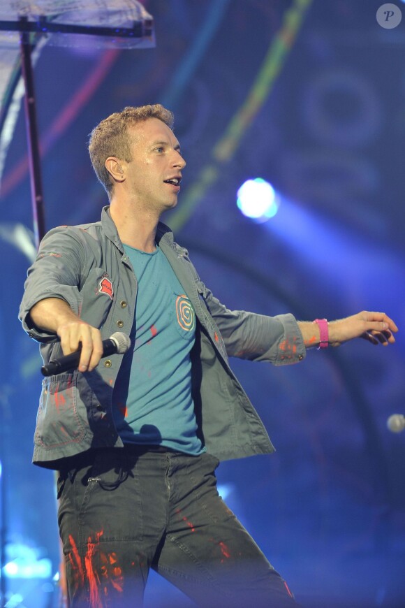 Chris Martin en concert à Londres le 1er juin 2012