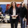 Nathalie Kosciusko-Morizet, la candidate UMP à la mairie de Paris, vote pour le second tour des élections municipales dans un bureau de vote dans le 14e arrondissement de Paris, le 30 mars 2014.