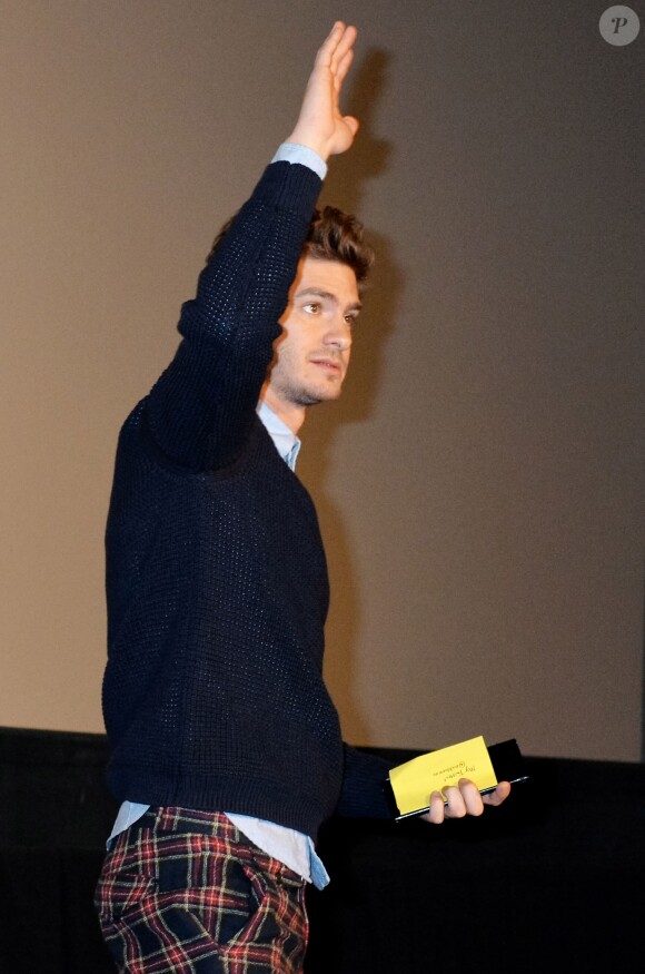 Andrew Garfield assure la promotion du film The Amazing Spider-Man 2 à Tokyo, le 31 mars 2014.