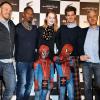 Marc Webb, Jamie Foxx, Emma Stone, Andrew Garfield, Matthew Tolmach, Avi Arad et Shido Nakamura font la promotion du film The Amazing Spider-Man 2 à Tokyo, le 31 mars 2014.