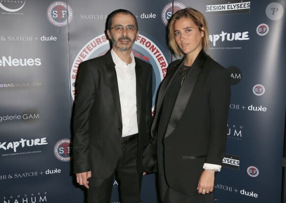 Arié Levy et Vahina Giocante - Soirée de Gala "Sauveteurs sans Frontières" à l'espace Wagram à Paris le 31 mars 2014.