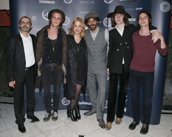 Arié Levy, Le groupe de rock leSpark avec Tomer Sisley - Soirée de Gala "Sauveteurs sans Frontières" à l'espace Wagram à Paris le 31 mars 2014.