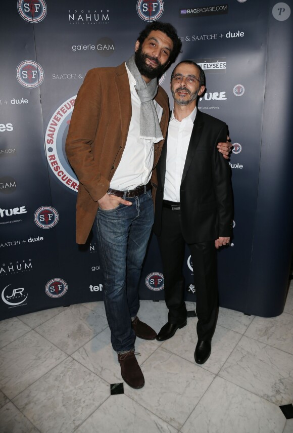 Ramzy Bédia et Arié Levy - Soirée de Gala "Sauveteurs sans Frontières" à l'espace Wagram à Paris le 31 mars 2014.
