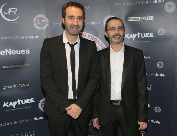 Mathieu Madénian et Arié Levy - Soirée de Gala "Sauveteurs sans Frontières" à l'espace Wagram à Paris le 31 mars 2014.