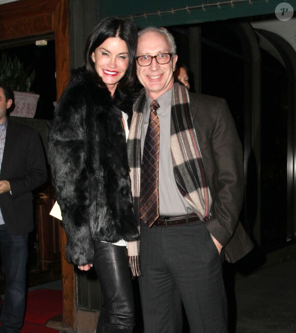 Exclusif - Janice Dickinson et son fiancé Dr. Robert Gerner sont allés diner à West Hollywood, le 23 février 2013
