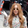  Lady Gaga arrive sur le plateau de l'&eacute;mission "Late Show With David Letterman" &agrave; New York, le 2 avril 2014. 