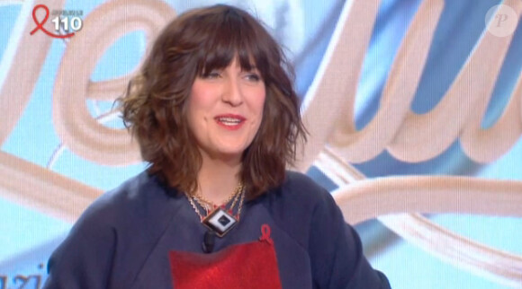 Daphné Bürki sur le plateau de l'émission "Le Tube" sur Canal +. Le 5 avril 2014.