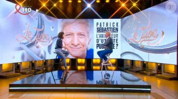 Patrick Sébastien sur le plateau de "Le Tube" sur Canal +. Le 5 avril 2014.