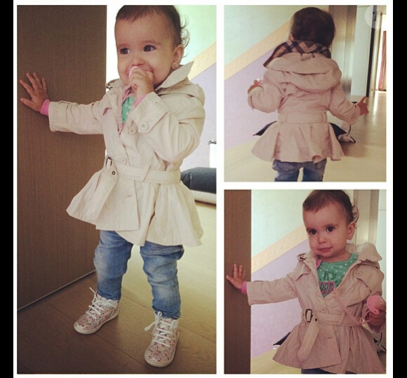 Jade Foret dévoile de nouvelles photos de ses filles Liva et Mila. Avril 2014. Liva joue déjà les mannequin !