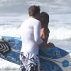 Exclusif - le top Gisele Bundchen et Tom Brady s'embrassent sur la plage en vacances au Costa Rica le 16 mars 2014.