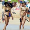 Shayne et Bria Murphy, les filles d'Eddie Murphy, profitent d'une belle-après-midi sur une plage de Maui. Hawaï, le 4 Avril 2014.