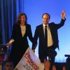 François Hollande et Valérie Trierweiler, le soir de la victoire aux présidentielles, à Tulle le 6 mai 2012. 