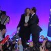 François Hollande et Valérie Trierweiler, le soir de la victoire aux présidentielles, à Tulle le 6 mai 2012.