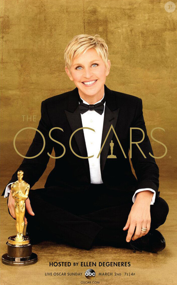 L'affiche des Oscars 2014 présentés par Ellen DeGeneres.