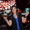 Marion Bartoli à la soirée de lancement de la marque "Wingista" de Marion Bartoli au VIP Room à Paris, le 9 avril 2014. L'ex tennis woman s'est lancée dans la création d'accessoires pour chaussures, une collection d'ailes baptisée Wingista.