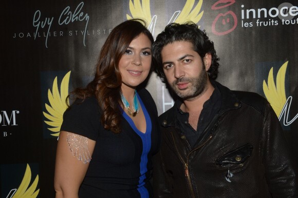 John Mamann et Marion Bartoli à la soirée de lancement de sa marque "Wingista" au VIP Room à Paris, le 9 avril 2014. L'ex-tennis woman s'est lancée dans la création d'accessoires pour chaussures.