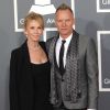 Sting et Trudie Styler aux 55e Grammy Awards à Los Angeles le 10 février 2013.