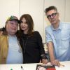 Moustique (Michel Grégoire), Fabienne Shine et Jean-Eric Perrin à l'occasion d'un showcase à la Galerie 'Addict Galerie', le 10 avril 2014.