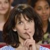 Sophie Marceau durant l'enregistrement de l'émission "Vivement Dimanche" à Paris le 9 avril 2014.