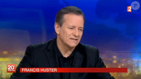 Francis Huster invité du JT de Laurent Delahousse, sur France 2, dimanche 13 avril 2014.