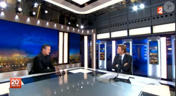 Francis Huster invité du JT de Laurent Delahousse, sur France 2, dimanche 13 avril 2014.