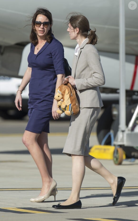 Maria Teresa Turrion Borrallo arrivant le 16 avril 2014 à Sydney pour la suite de la tournée officielle du prince William et Kate Middleton avec leur fils le prince George de Cambridge.
