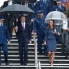 Le prince William et Kate Middleton, duchesse de Cambridge, en visite à l'école royale de la police néo-zélandaise, le 16 avril 2014 à Wellington. L'ultime engagement de leur tournée officielle en Nouvelle-Zélande.