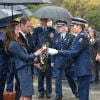 Le prince William et Kate Middleton, duchesse de Cambridge, en visite à l'école royale de la police néo-zélandaise, le 16 avril 2014 à Wellington. L'ultime engagement de leur tournée officielle en Nouvelle-Zélande.