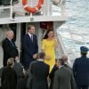 Kate Middleton et le prince William ont entamé à Sydney, le 16 avril 2014, leur tournée en Australie, en assistant à une réception à l'opéra.