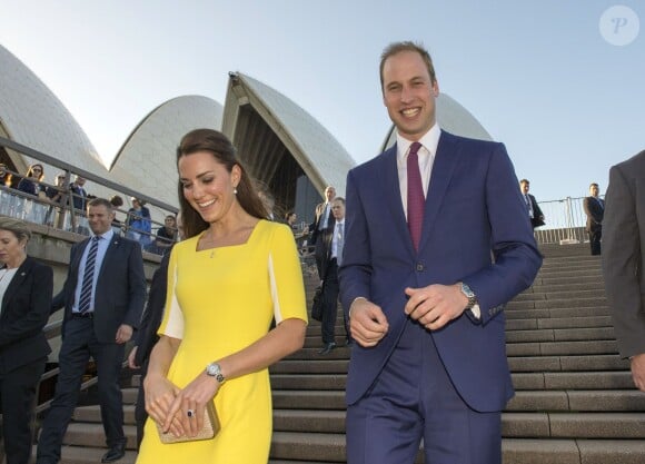The Duke and Duchess of Cambridge leave after a reception hosted by the Governor and Premier of New South Wales at the Sydney Opera House, during the tenth day of their official tour to New Zealand and Australia. Wednesday April 16, 2014. Photo by Arthur Edwards/The Sun/PA Wire/ABACAPRESS.COM16/04/2014 - Sydney