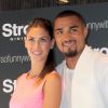 Kevin Prince Boateng et sa compagne Melissa Satta dans les rues de Milan, le 15 juin 2013