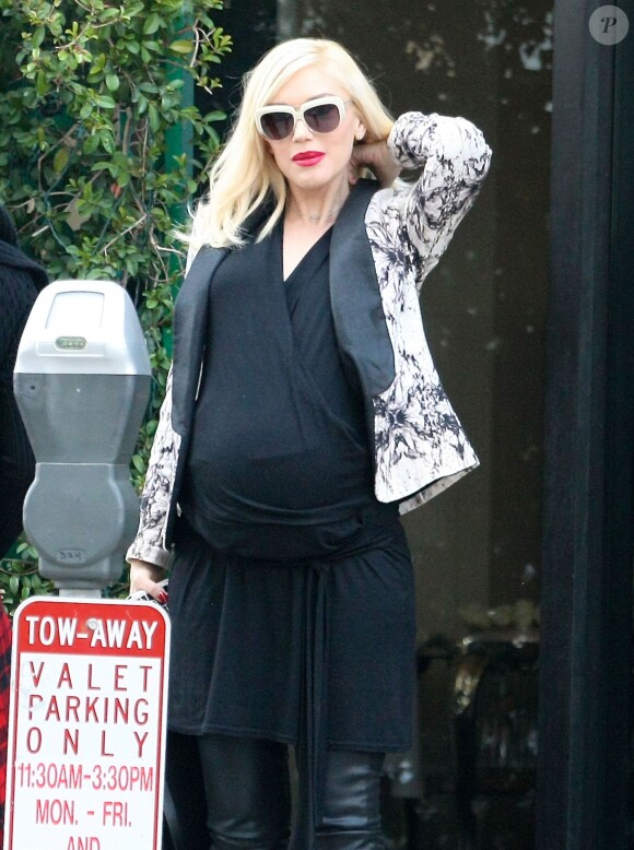 Gwen Stefani, enceinte à Beverly Hills, le 10 janvier 2014. 