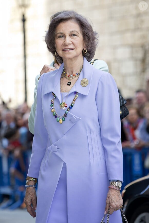 La reine Sofia lors de la messe de Pâques à Palma de Majorque le 20 avril 2014.