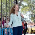  L'infante Elena lors de la messe de P&acirc;ques &agrave; Palma de Majorque le 20 avril 2014. 
