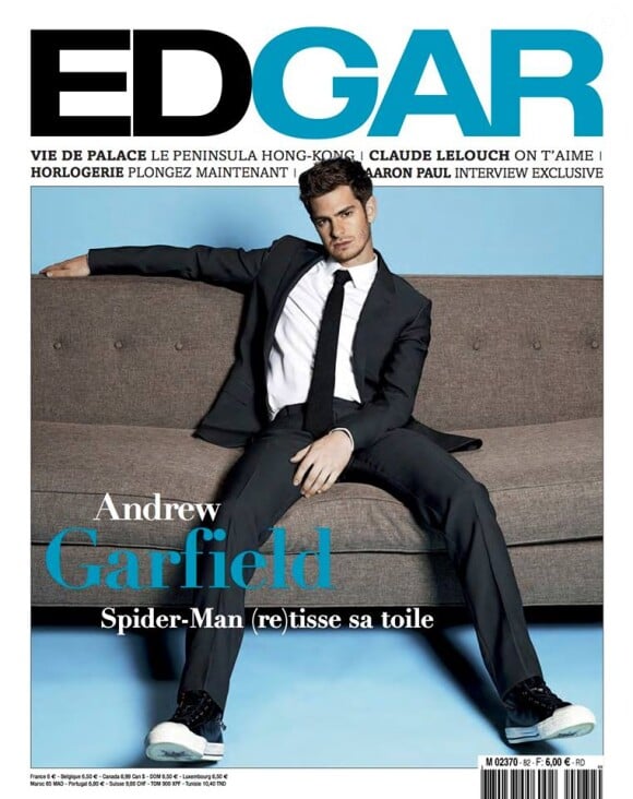Andrew Garfield sur la couverture du magazine Edgar.
