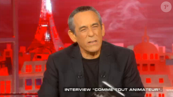 Thierry Ardisson, sur le plateau de Salut les Terriens, le samedi 19 avril 2014 sur Canal+.