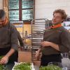 Steven se moque de Quentin et Noémie lors de la finale de Top Chef 2014 (M6). Avril 2014.