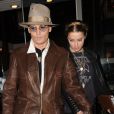 Johnny Depp emmène sa fiancée Amber Heard dans une librairie pour son anniversaire (28 ans) à New York, le 22 avril 2014.