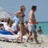 Exclusif - Dree Hemingway profite d'une après-midi ensoleillée sur une plage de Miami. Le 23 avril 2014.
