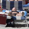 Exclusif - Dree Hemingway profite d'une après-midi ensoleillée sur une plage de Miami. Le 23 avril 2014.
