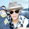 Justin Bieber à l'aéroport de LAX à Los Angeles, le 24 avril 2014.