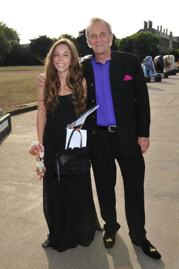 Mark Shand avec sa fille Ayesha, le 30 juin 2010.