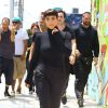 Exclusif - Kim Kardashian, en plein tournage pour la marque de boissons énergisantes Hype Energy Drinks. Miami, le 15 avril 2014.