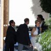 Exclusif - La princesse Charlene de Monaco le 28 avril 2014 devant son hôtel à Los Angeles, où elle a promu le 26 le programme Learn to Swim de sa fondation et où elle devait recevoir le 29 le Children Champion Award des mains de l'actrice Reese Witherspoon.