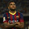 Dani Alvès lors du match entre le FC Barcelone et Seville au Camp Nou à Barcelone, le 19 septembre 2013