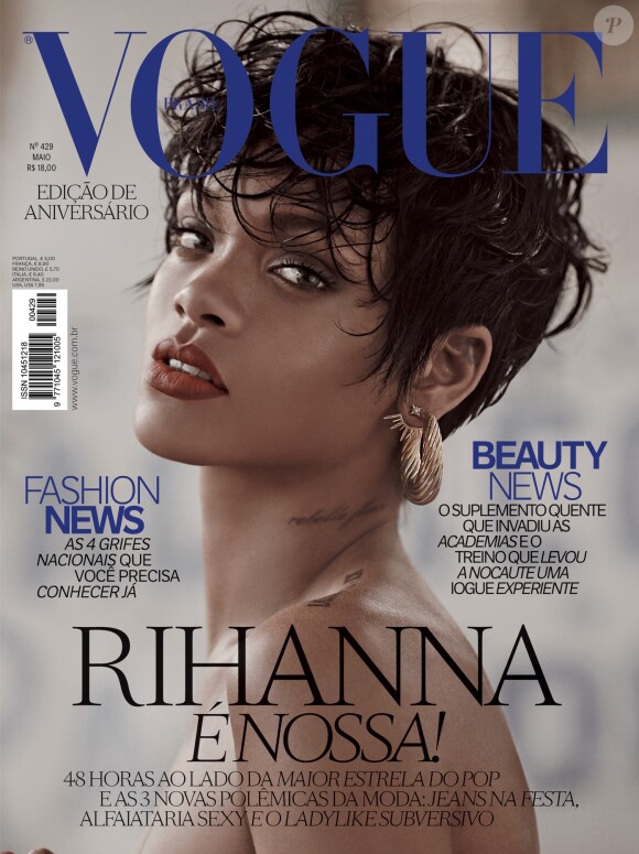 Rihanna, en couverture du numéro de mai 2014 de Vogue Brasil.