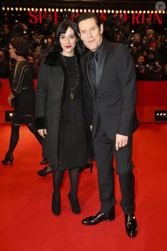 Willem Dafoe et sa femme Giada Colagrande lors du 64eme Festival International du Film de Berlin. Le 6 février 2014.